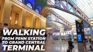 Walking NYC  Penn Station to Times Square amp Grand Central Terminal July 2021 [upl. by Nennarb580]