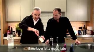 aerolatte  milk frother makes three layer caffè latte macchiato [upl. by Garcia]