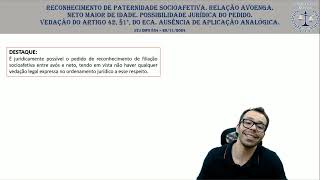 STJ INFO 834 paternidade socioafetiva e adoção [upl. by Ahseiym989]