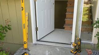 Jeld Wen Front Door Installation  Really crappy products and craftsmanship PART 1 [upl. by Ilojne592]