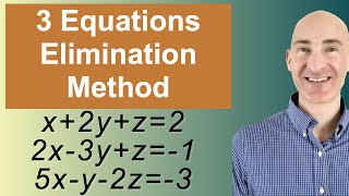 Solving Systems of 3 Equations Elimination [upl. by Pubilis]