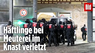 Gefängnismeuterei Polizei stürmt Knast in Thüringen  JVA Untermaßfeld [upl. by Enoval]